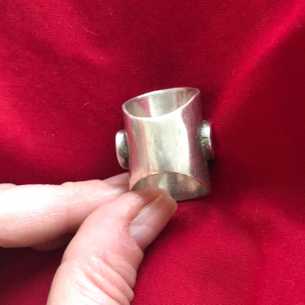 Awesome sterling silver forged saddle ring 6.5 - Picture 6 of 6